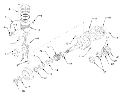 Part Location Diagram of DD-E6200-23482 Cub Cadet Metal, Crankshaft 2